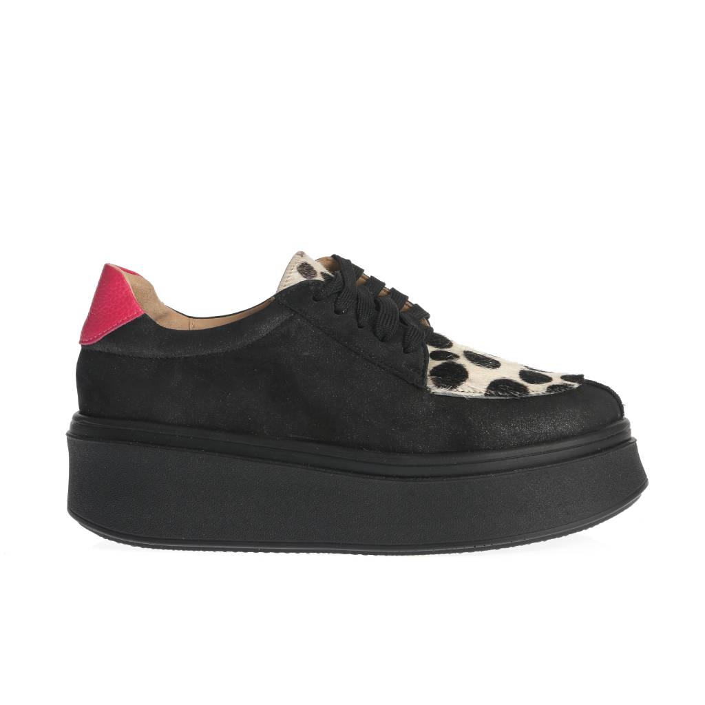 Pantofi casual (cu șiret) Dallas negru-alb
