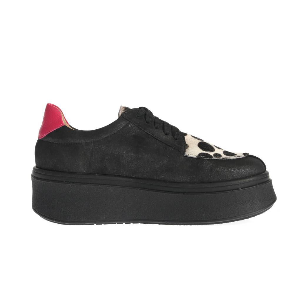 Pantofi casual (cu șiret) Dallas negru-alb - imagine 3