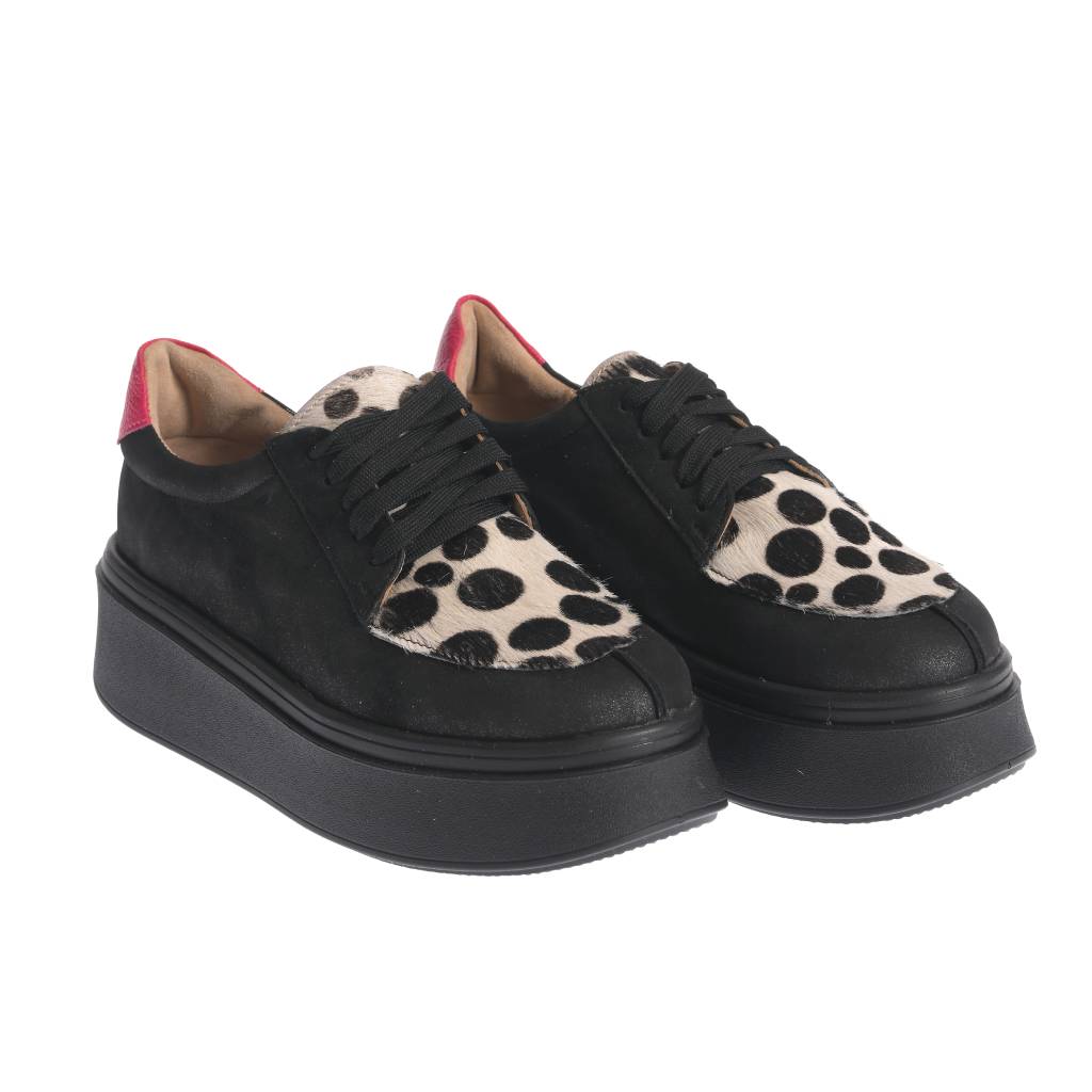 Pantofi casual (cu șiret) Dallas negru-alb - imagine 2