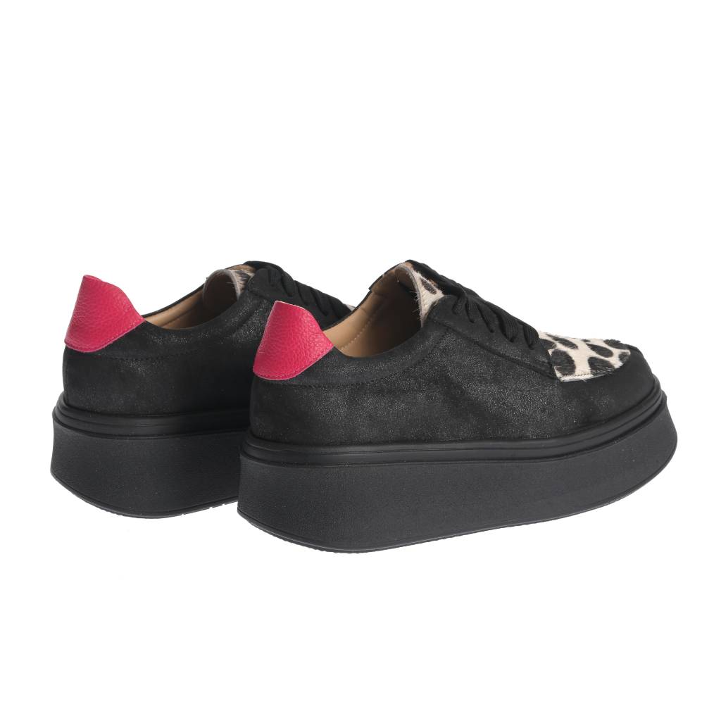 Pantofi casual (cu șiret) Dallas negru-alb - imagine 6