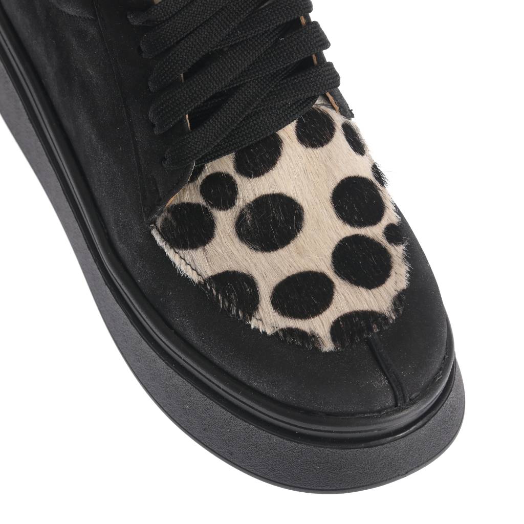 Pantofi casual (cu șiret) Dallas negru-alb - imagine 7