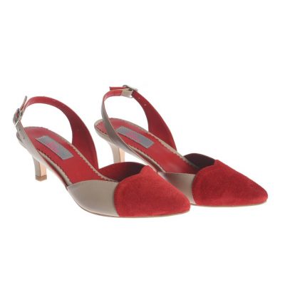 Sandale Nashville bej-rosu