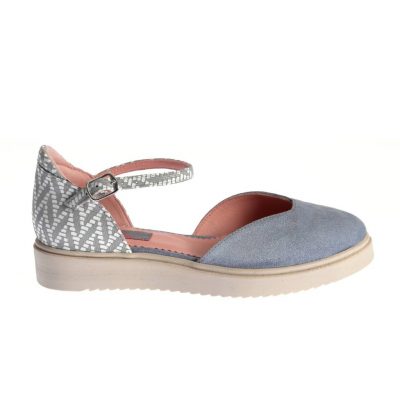 Balerini Charlotte albastru-gri