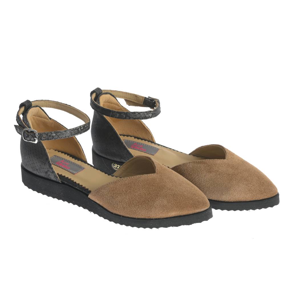 Balerini Warsaw maro-negru - imagine 4