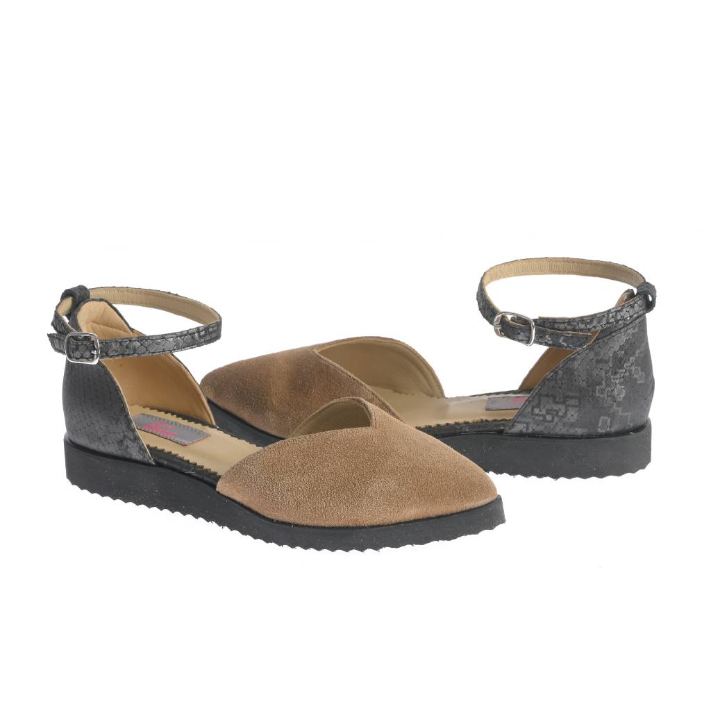 Balerini Warsaw maro-negru - imagine 5