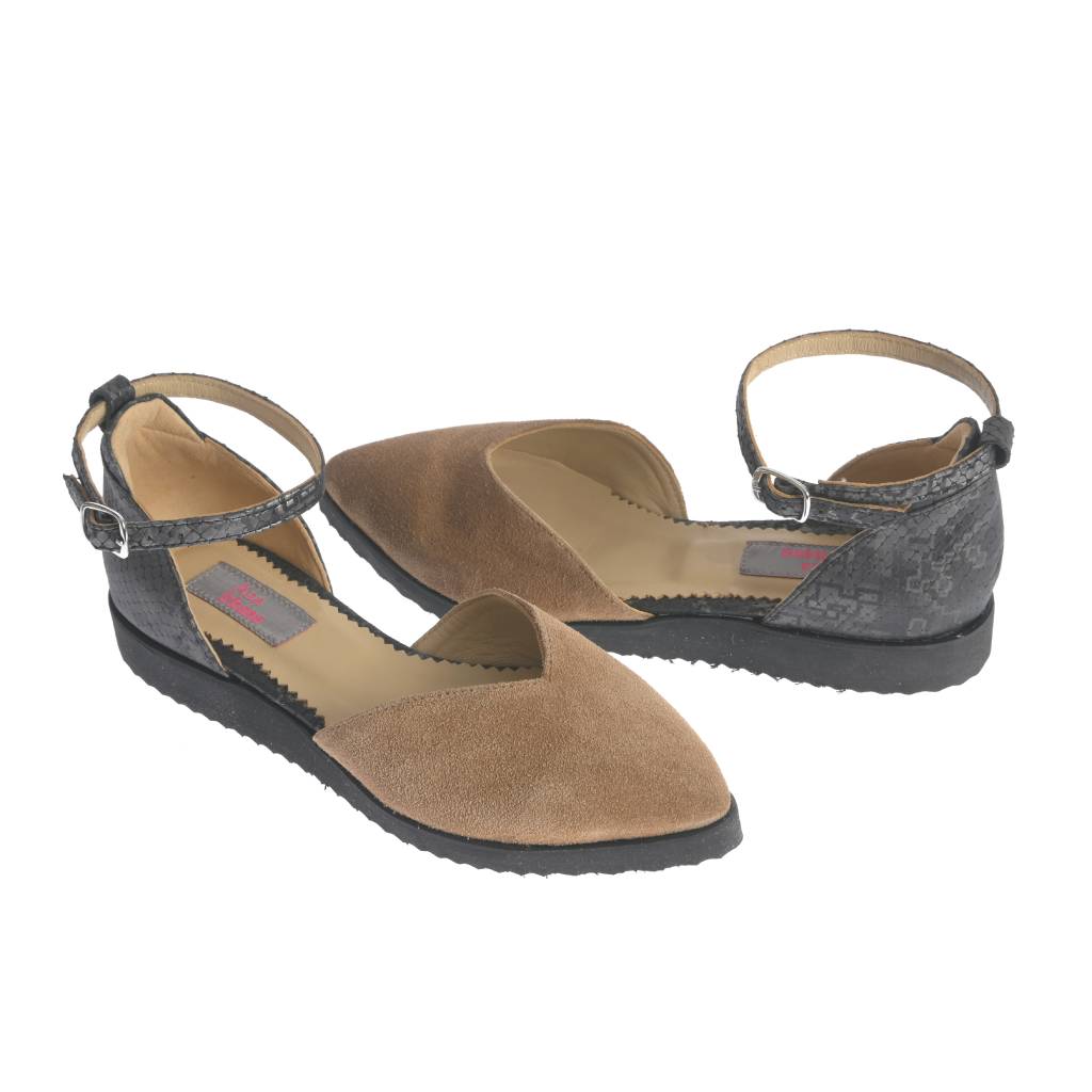 Balerini Warsaw maro-negru - imagine 6