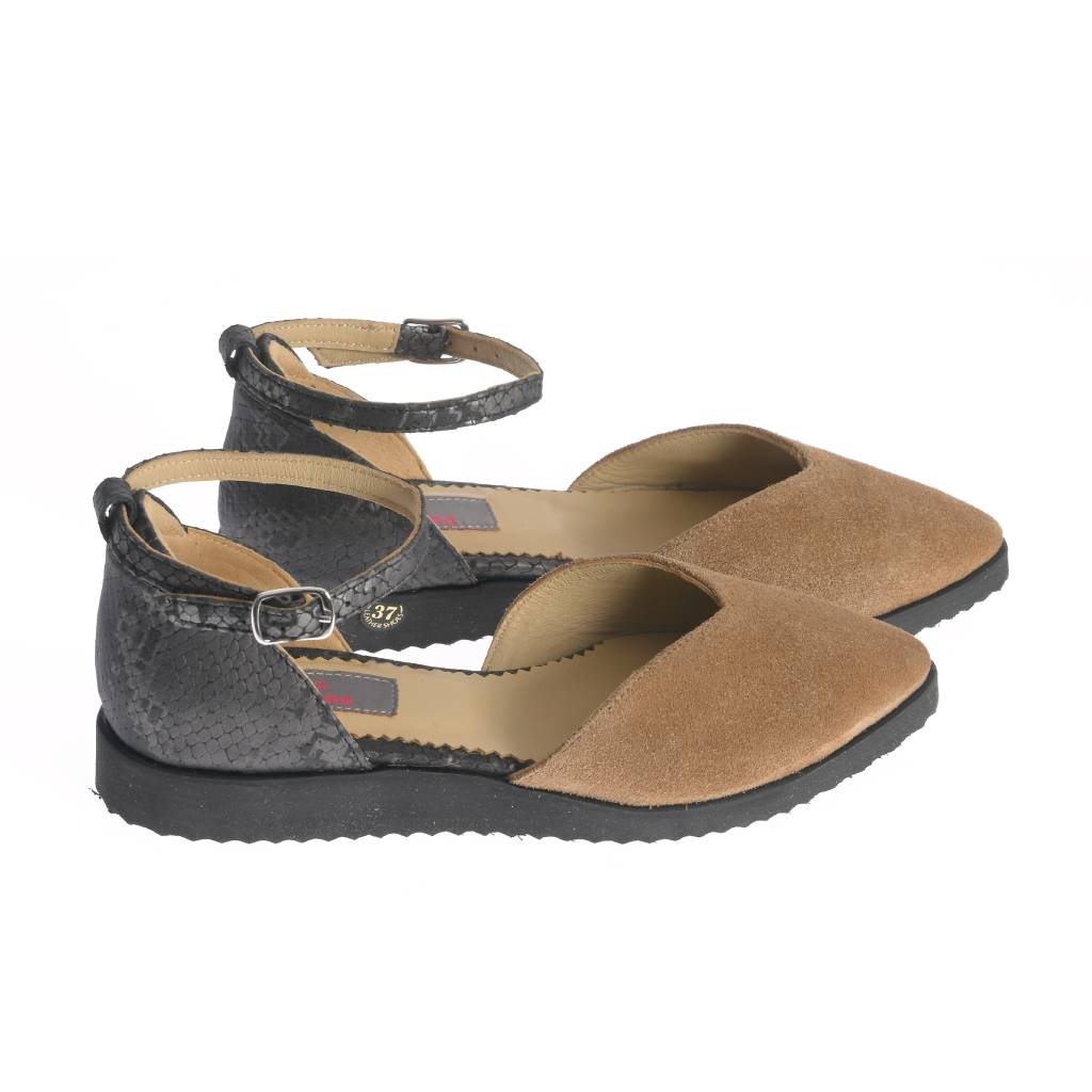 Balerini Warsaw maro-negru - imagine 7