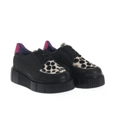 Pantofi casual (cu șiret) Dallas negru-alb