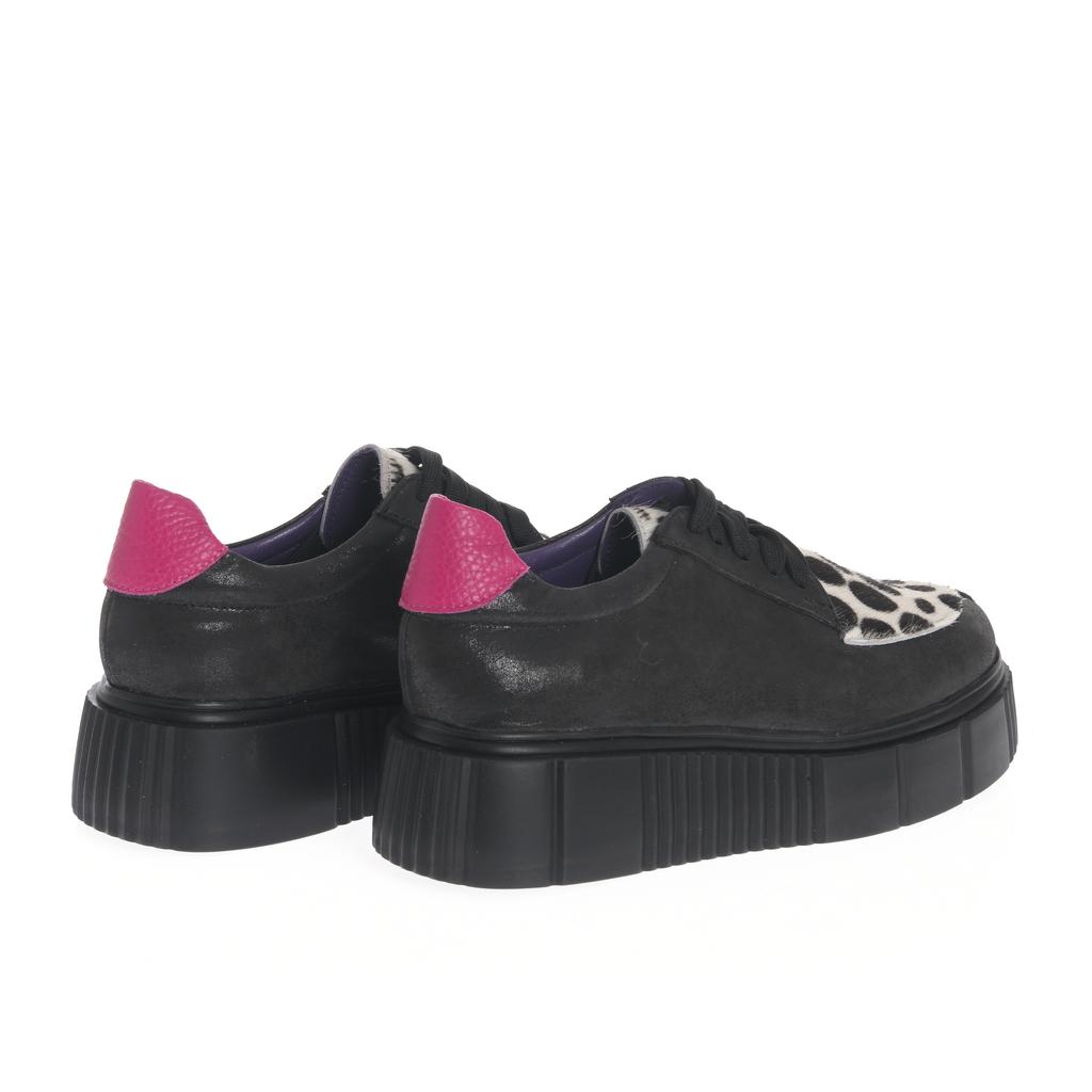 Pantofi casual (cu șiret) Dallas negru-alb - imagine 6