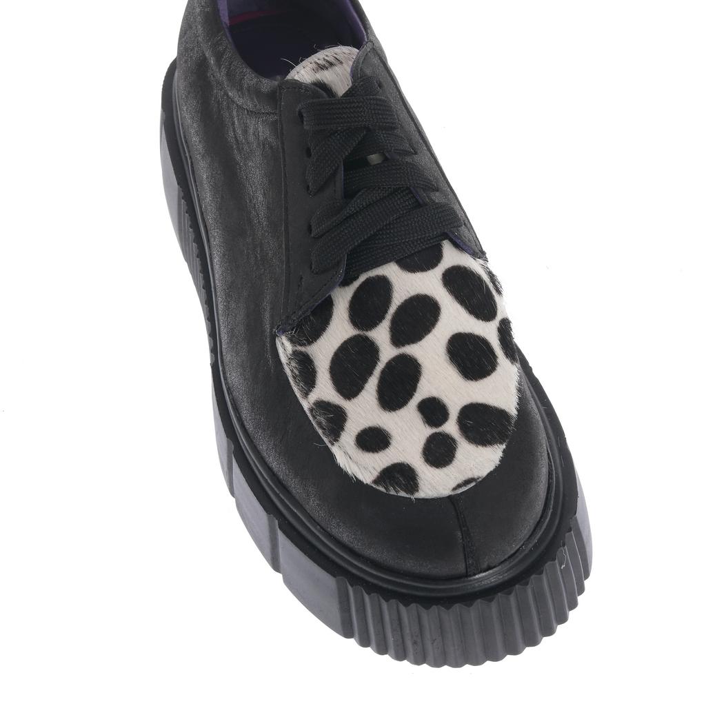 Pantofi casual (cu șiret) Dallas negru-alb - imagine 7