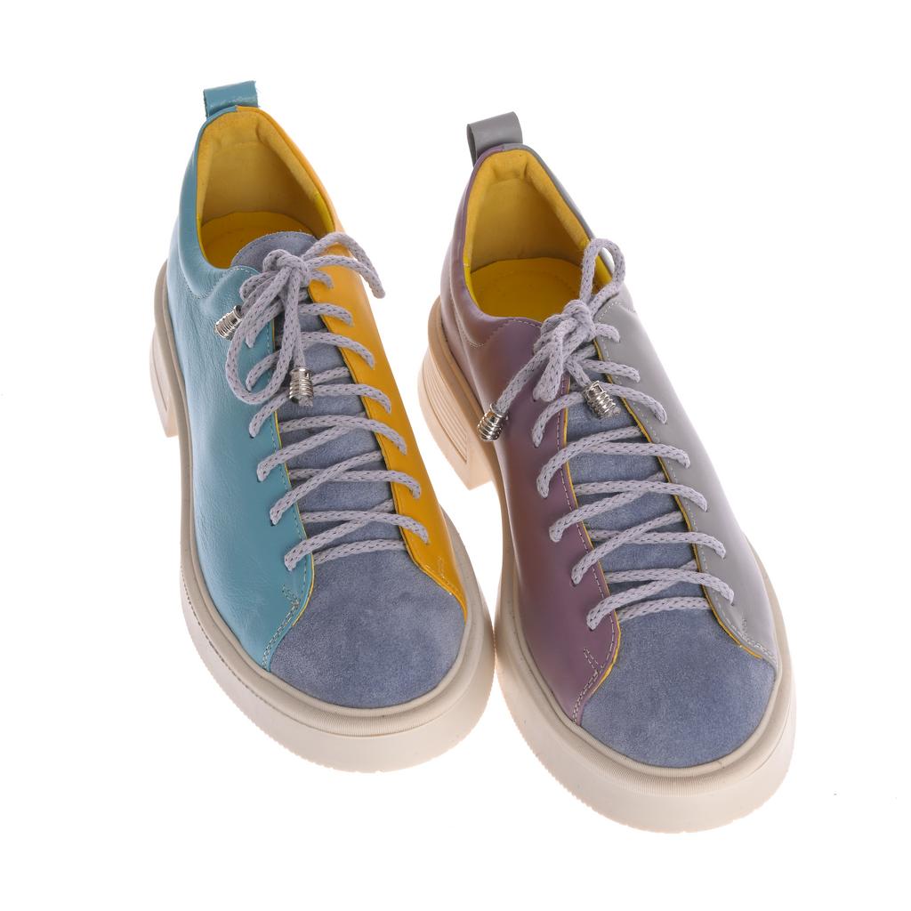 Pantofi Boston albastru-galben - imagine 9