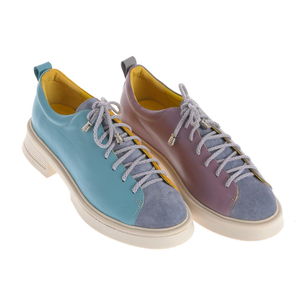 Pantofi Boston albastru-galben - imagine 10