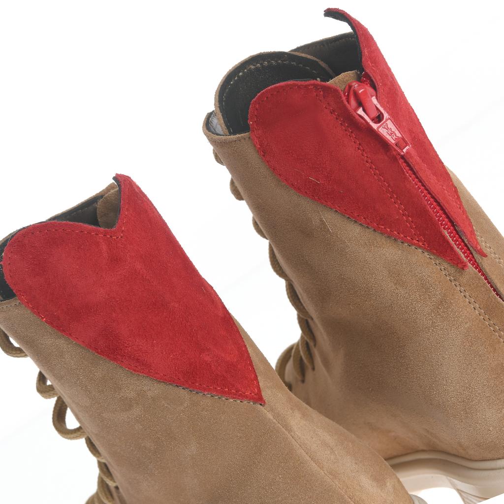 Ghete Zurich camel-roșu - imagine 10