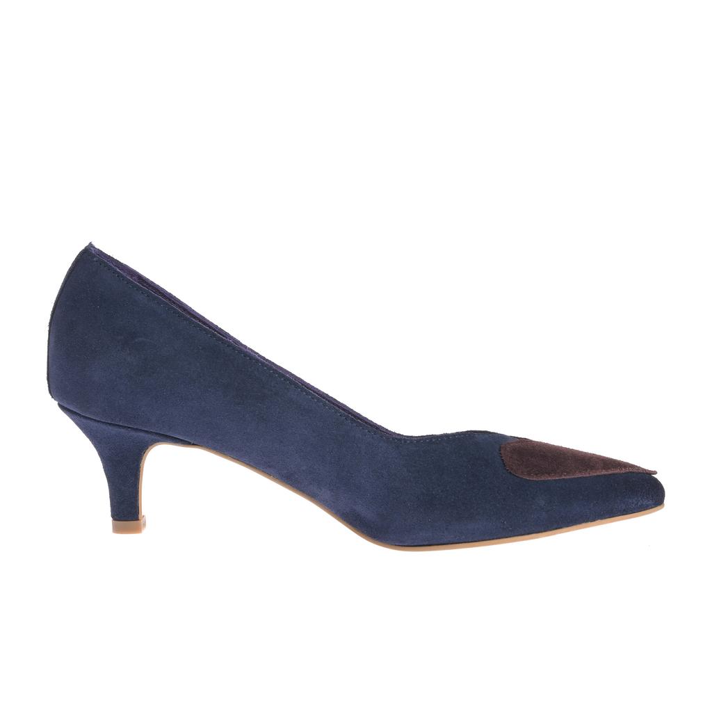 Pantofi Madrid bleumarin-maro - imagine 3