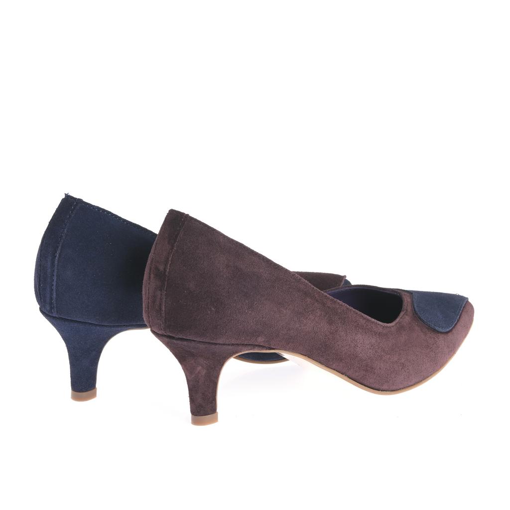 Pantofi Madrid bleumarin-maro - imagine 5