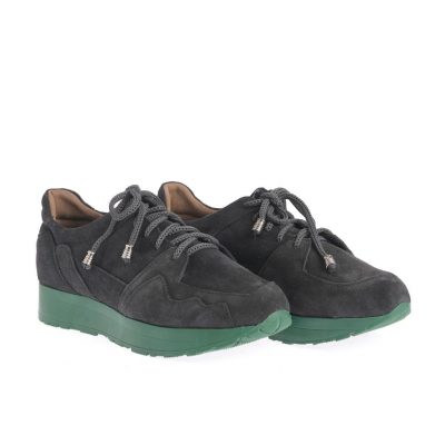 Pantofi Carmen gri-verde