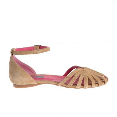 Sandale Alexandra bej-roz
