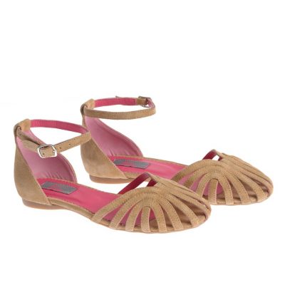 Sandale Alexandra bej-roz