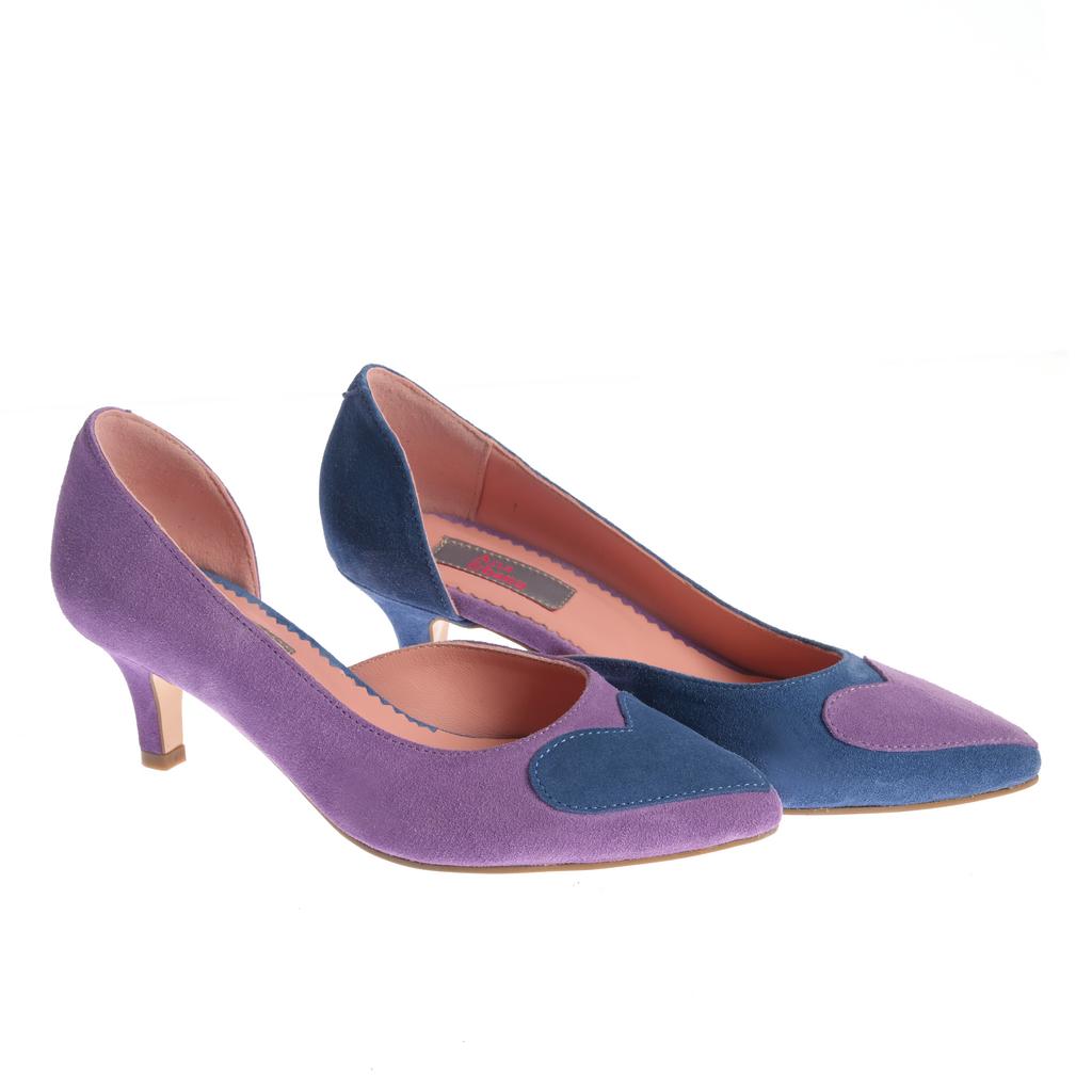 Pantofi Ana mov-albastru - imagine 4