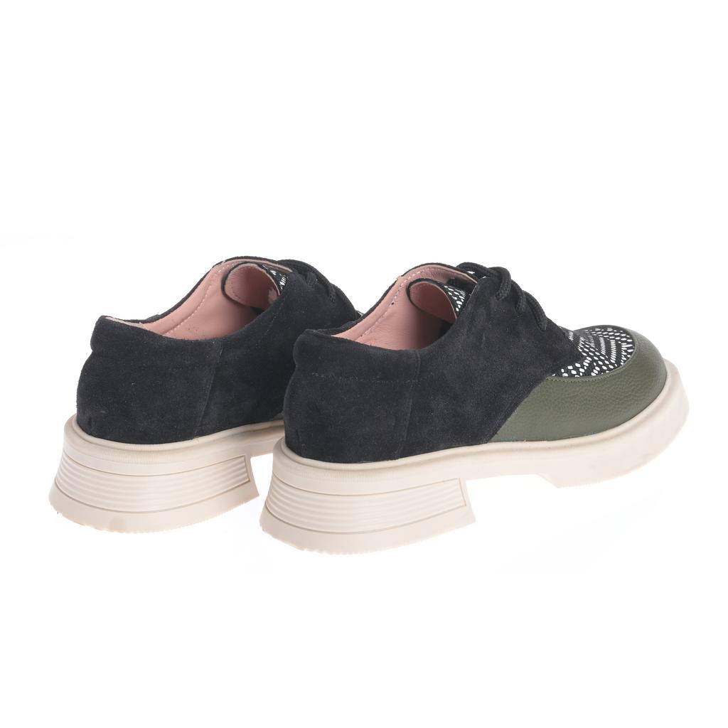 Pantofi Simona negru-verde - imagine 5