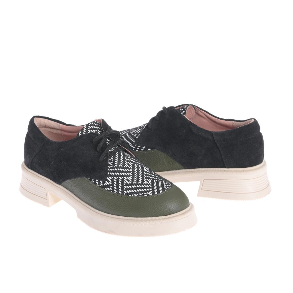 Pantofi Simona negru-verde - imagine 6