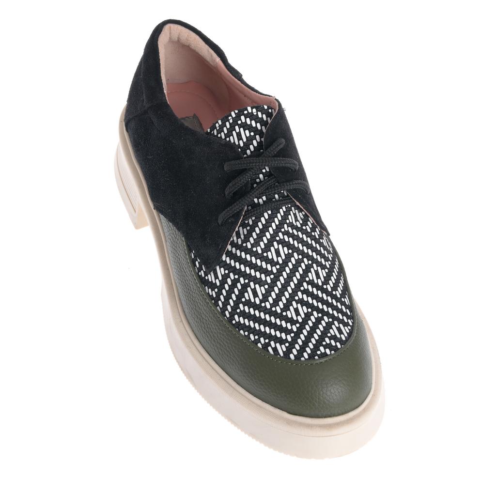 Pantofi Simona negru-verde - imagine 7