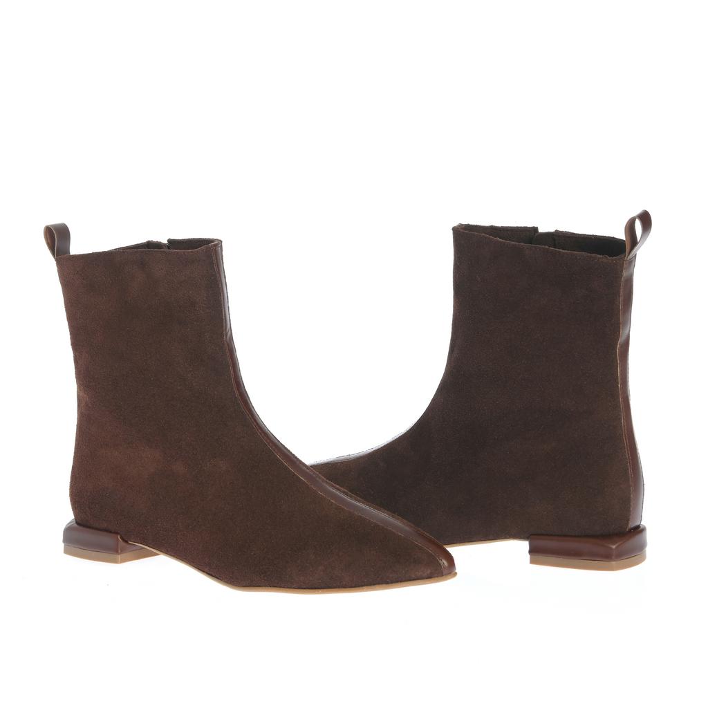 Botine Marinette maro ciocolată - imagine 4