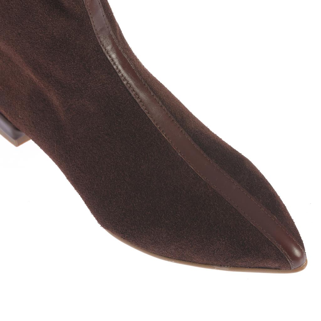 Botine Marinette maro ciocolată - imagine 5