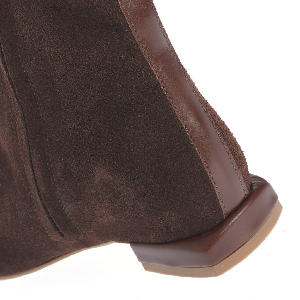 Botine Marinette maro ciocolată - imagine 6