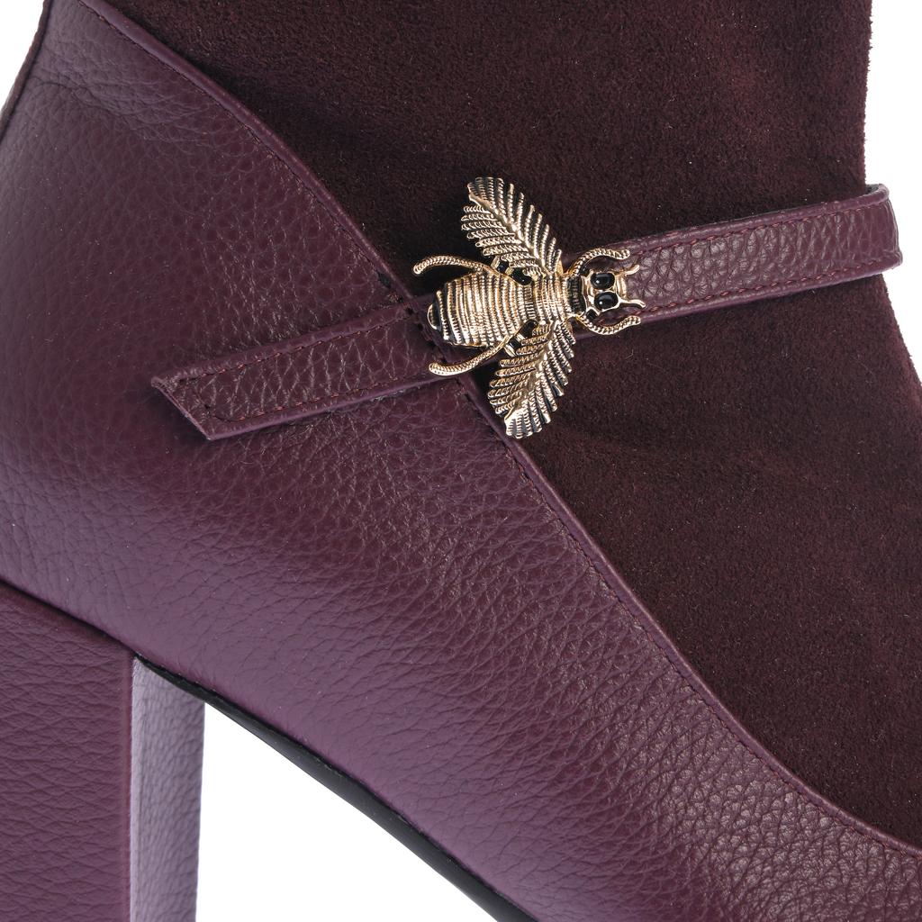 Botine Anemona bordeaux - imagine 2